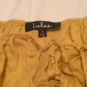 Off the Should Yellow Lulus Top
